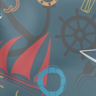 Compass Anchor Lightweight Cotton Poplin