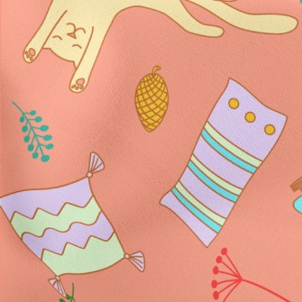 Lazy Cat Stretching Lightweight Cotton Poplin