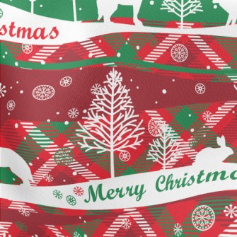 Classic Christmas Elk Lightweight Cotton Poplin