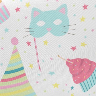 Birthday Animal Party Midweight Cotton Poplin