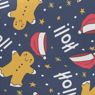 Christmas Gingerbread Man Midweight Cotton Poplin