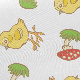 Chicken And Mushrooms Midweight Cotton Poplin