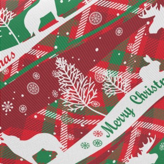 Classic Christmas Elk Midweight Cotton Poplin