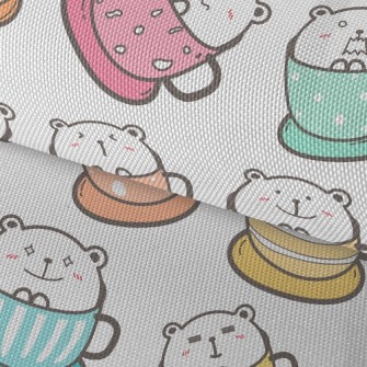 Colorful Cup Big White Bear Waterproof Oxford