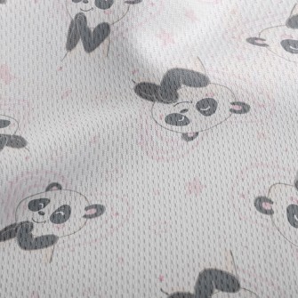 Excited Praying Panda Athletic Mesh Flat Back