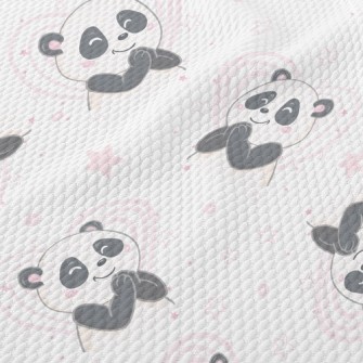 Excited Praying Panda Birdseye Piqué