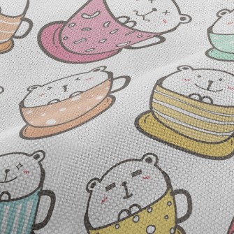 Colorful Cup Big White Bear Performance Linen