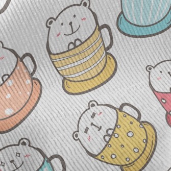 Colorful Cup Big White Bear Standard Corduroy