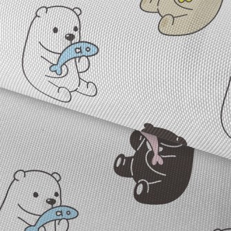 Enjoy Fish And Tricolor Bears Waterproof Oxford