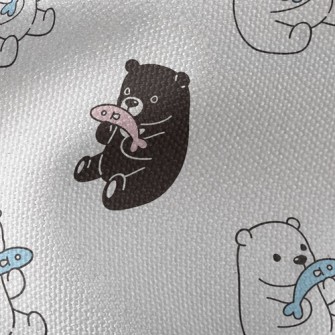 Enjoy Fish And Tricolor Bears Waterproof Canvas