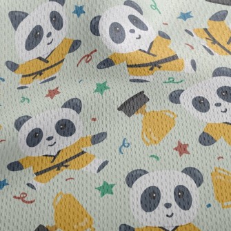 Panda Judo Champion Athletic Mesh Flat Back