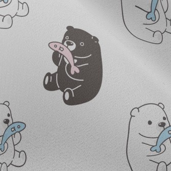 Enjoy Fish And Tricolor Bears Chiffon