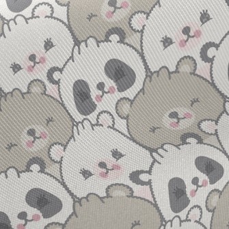 Shy Cute Bear With Big Face Twill