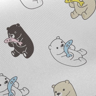 Enjoy Fish And Tricolor Bears Twill