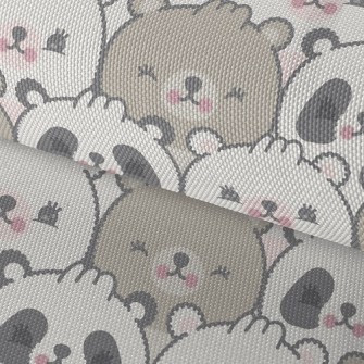 Shy Cute Bear With Big Face Waterproof Oxford