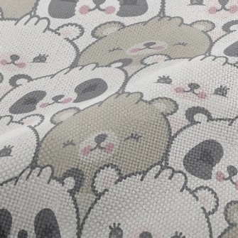 Shy Cute Bear With Big Face Performance Linen