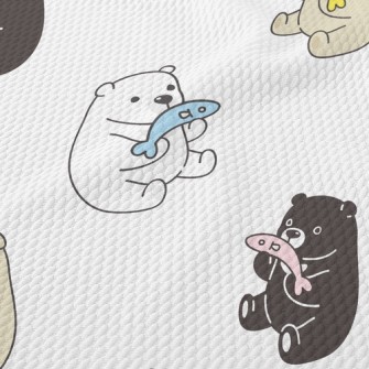 Enjoy Fish And Tricolor Bears Birdseye Piqué