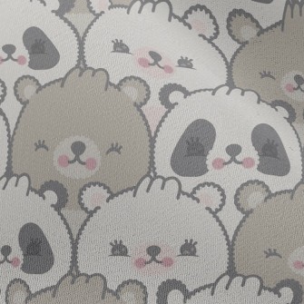Shy Cute Bear With Big Face Chiffon