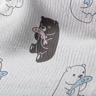Enjoy Fish And Tricolor Bears Terry