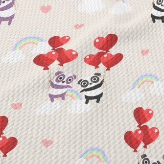 Love Balloon Little Bear Birdseye Piqué