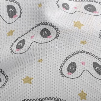 Panda Eye Shape Eye Mask Athletic Mesh Flat Back