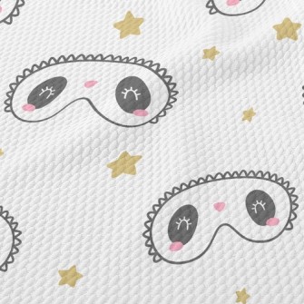 Panda Eye Shape Eye Mask Birdseye Piqué