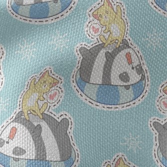 Swimming Ring Panda Kitten Pla Waterproof Canvas