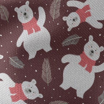 Warm Scarf Polar Bear Waterproof Canvas