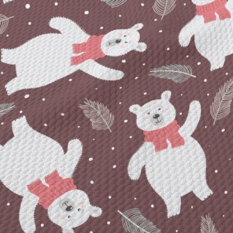 Warm Scarf Polar Bear Birdseye Piqué