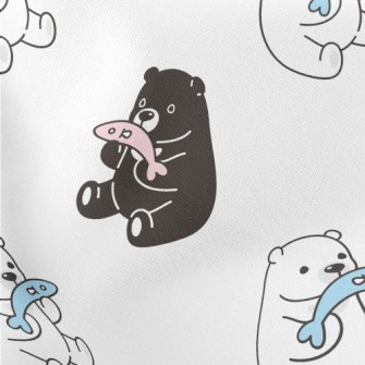 Enjoy Fish And Tricolor Bears Stretch Ponte