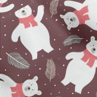 Warm Scarf Polar Bear Micro Fleece
