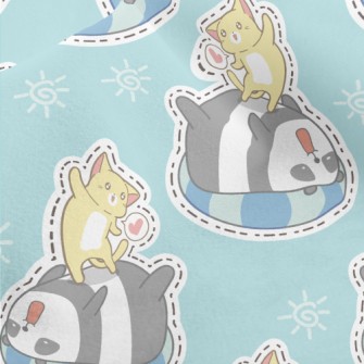 Swimming Ring Panda Kitten Pla Micro Fleece