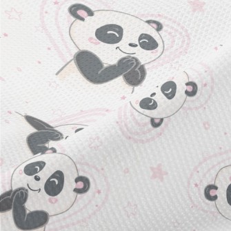 Excited Praying Panda Piqué