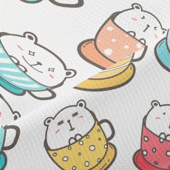 Colorful Cup Big White Bear Piqué