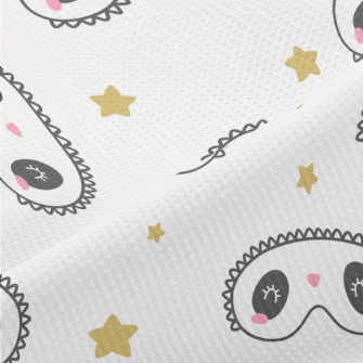 Panda Eye Shape Eye Mask Piqué