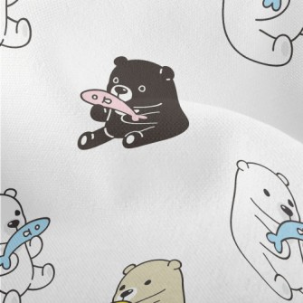 Enjoy Fish And Tricolor Bears Lightweight Performance Linen