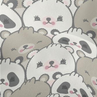 Shy Cute Bear With Big Face Lightweight Performance Linen