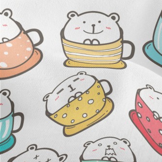 Colorful Cup Big White Bear Lightweight Performance Linen