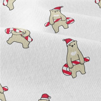 Brown Bear Holding Christmas C Modern Jersey
