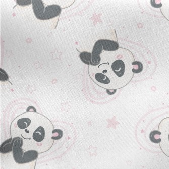 Excited Praying Panda Jersey Backed Fleece