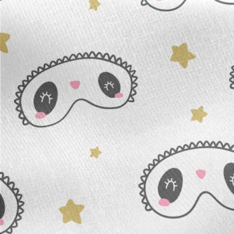 Panda Eye Shape Eye Mask Jersey Backed Fleece