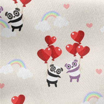 Love Balloon Little Bear Jersey Backed Fleece
