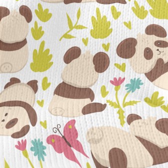 Tumbling And Playing Panda Stretch Jersey