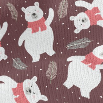 Warm Scarf Polar Bear Stretch Jersey