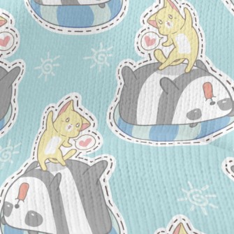 Swimming Ring Panda Kitten Pla Stretch Jersey