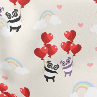 Love Balloon Little Bear Lightweight Cotton Poplin
