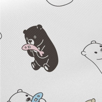 Enjoy Fish And Tricolor Bears Midweight Cotton Poplin