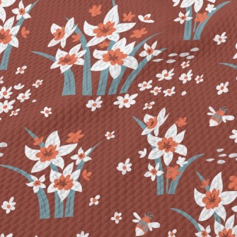 Bright Daffodils Birdseye Piqué