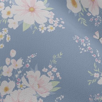 Pink Retro Flowers Chiffon