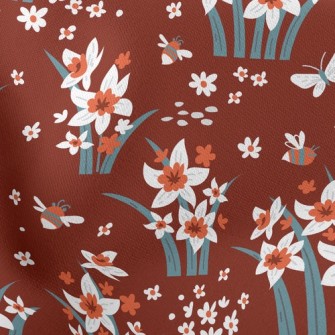 Bright Daffodils Stretch Ponte